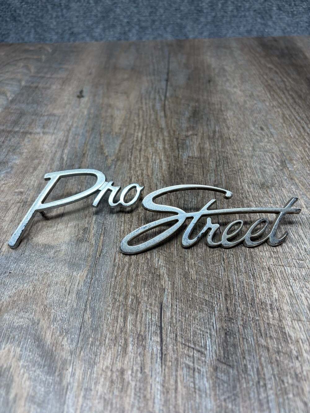 Universal Chrome Pro Street Script Metal Automotive Emblem-custom-classic-hotrod